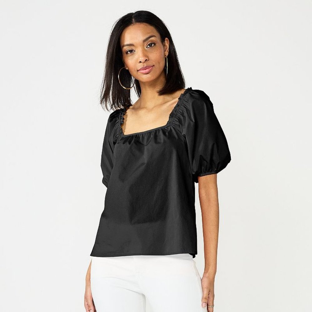 Nine West Squareneck Puff Sleeve Top - NWT!